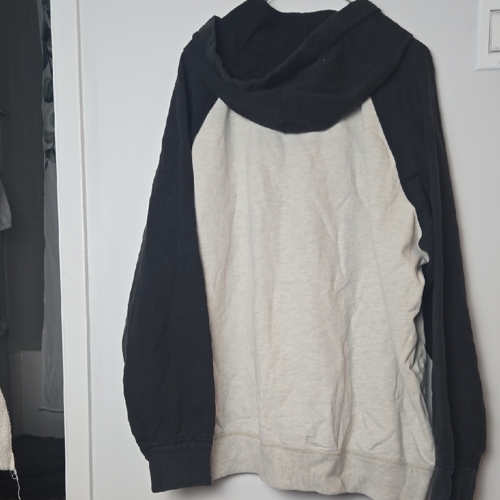 American Eagle Outfitters Black and Cream Hoodie - Picture 5 of 7